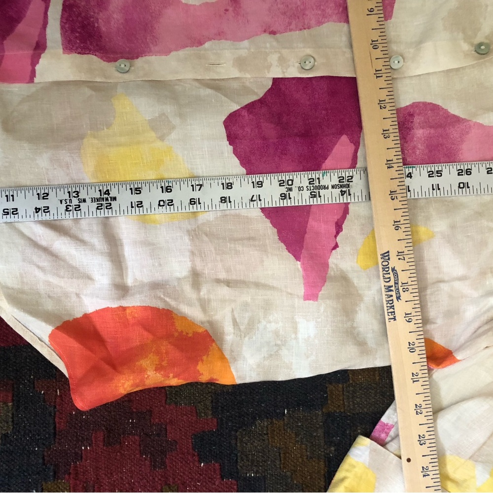 Multicolor 100 p  linen blouse l Xl